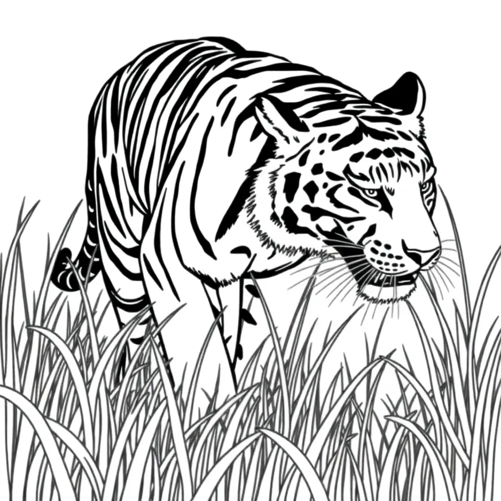 Tiger coloring page