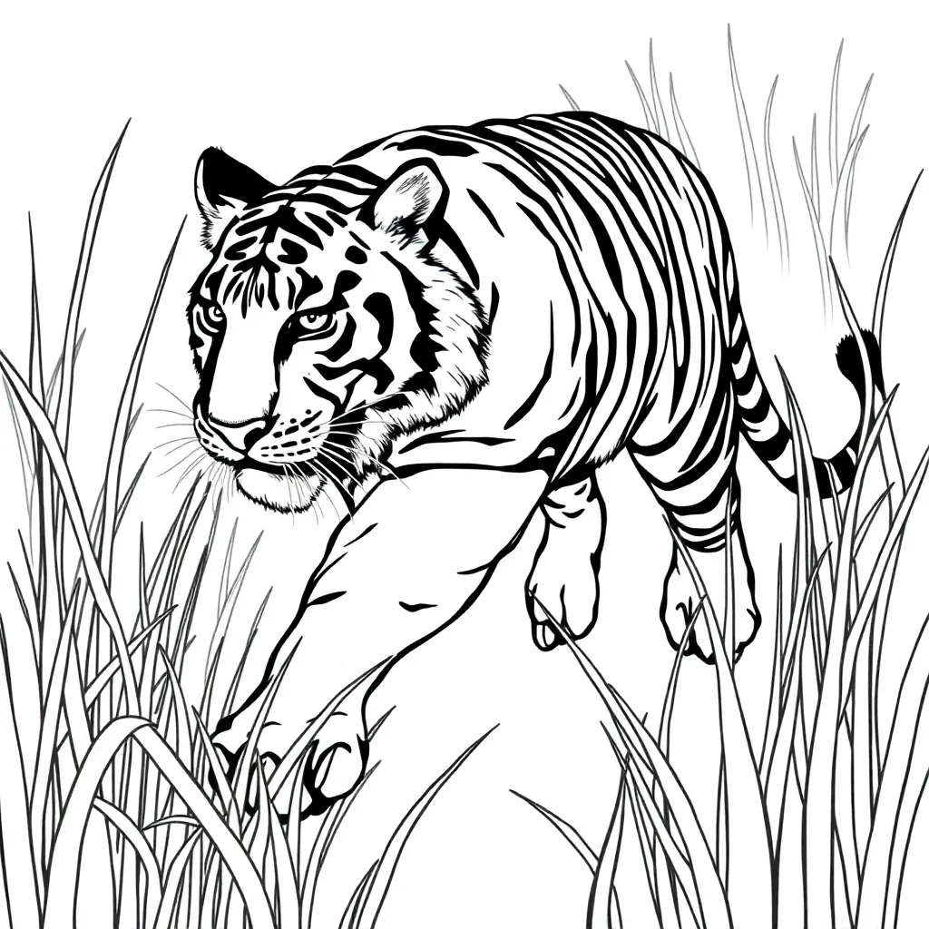 Tiger coloring page