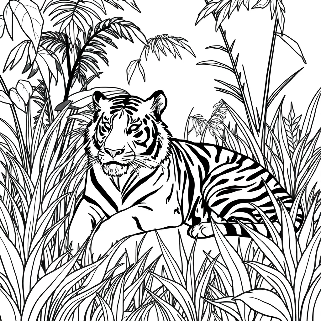 Tiger coloring page