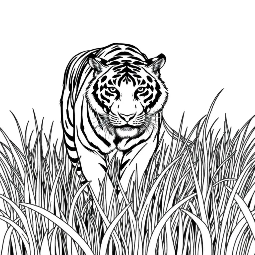 Tiger coloring page