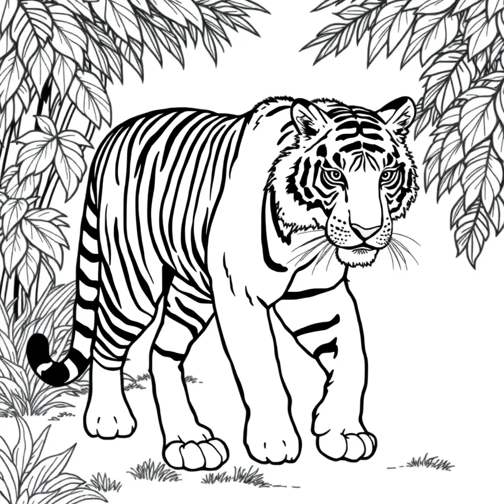 Tiger coloring page