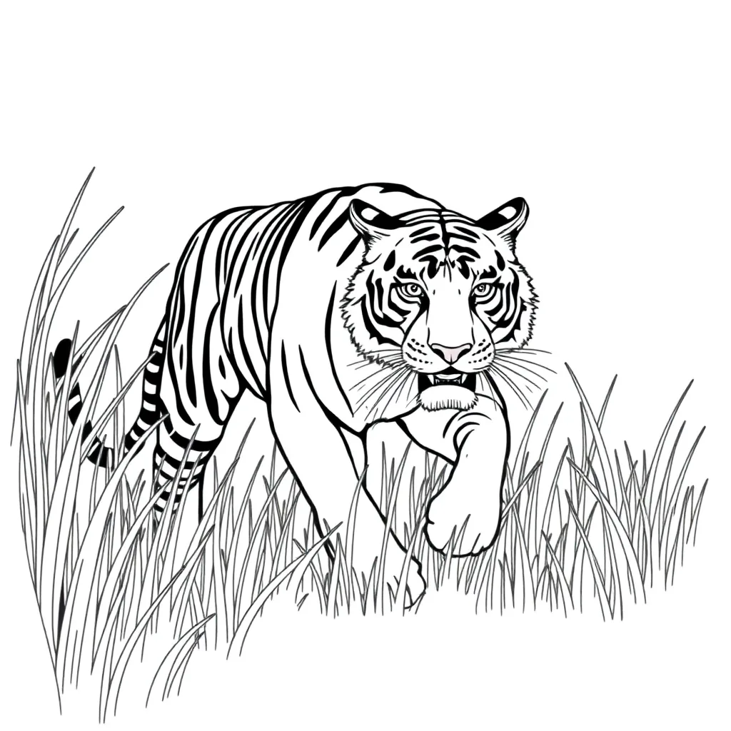 Tiger coloring page