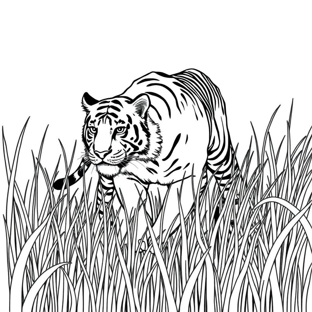 Tiger coloring page