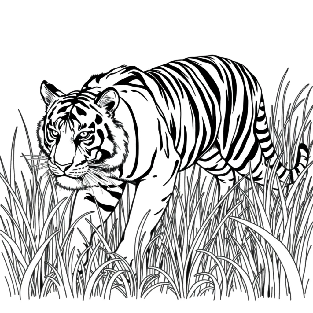 Tiger coloring page