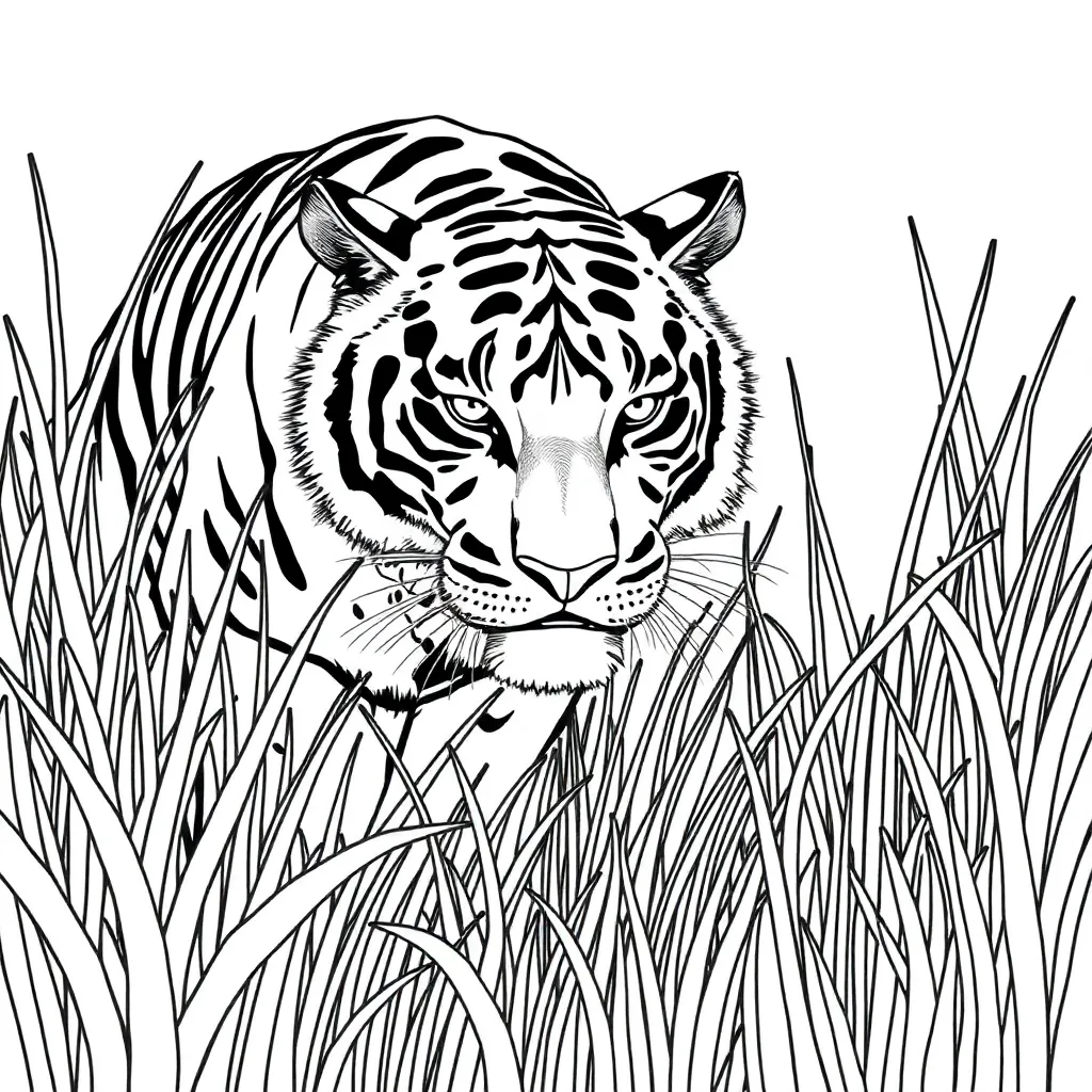 Tiger coloring page
