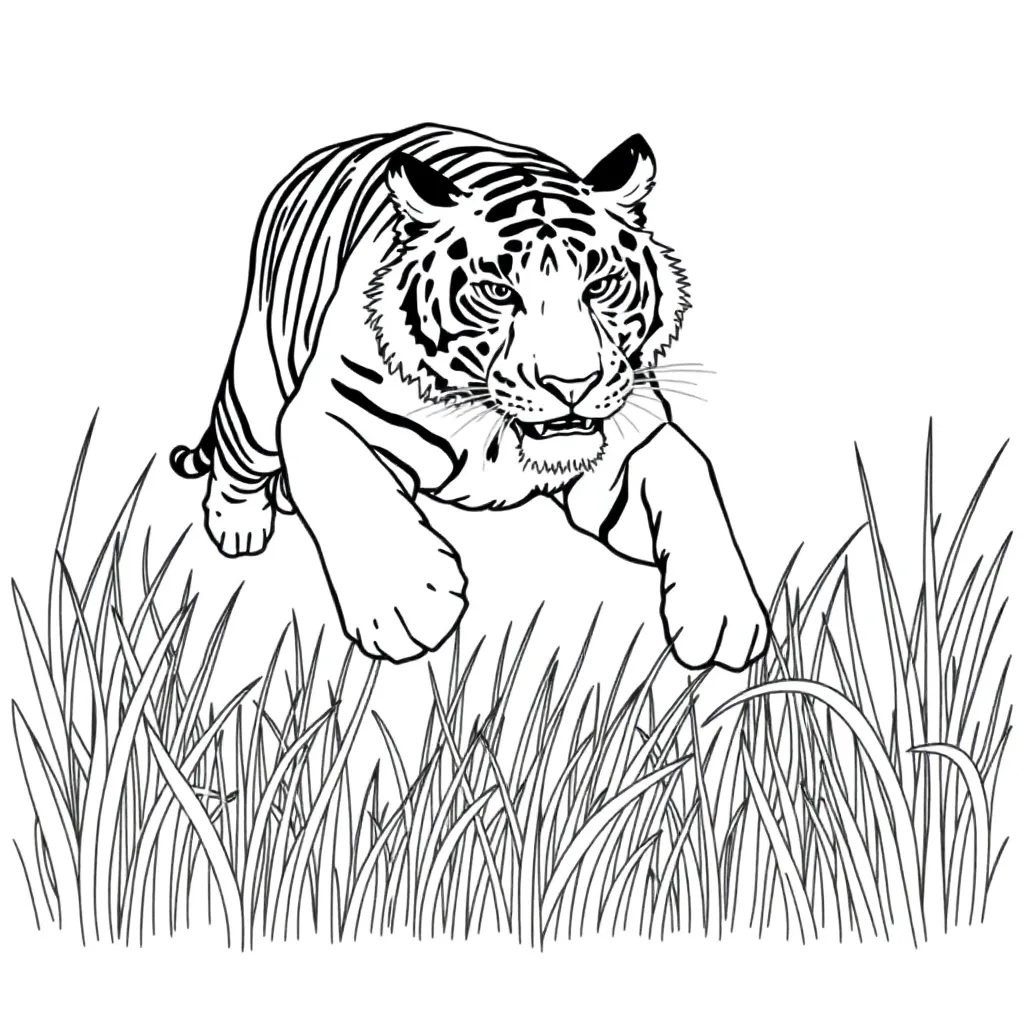 Tiger coloring page