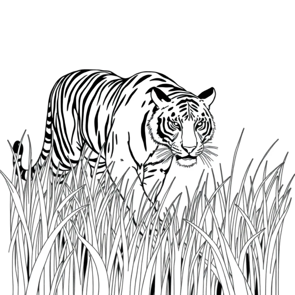 Tiger coloring page