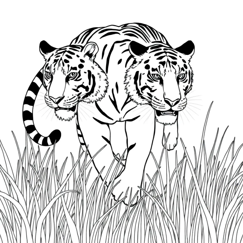 Tiger coloring page