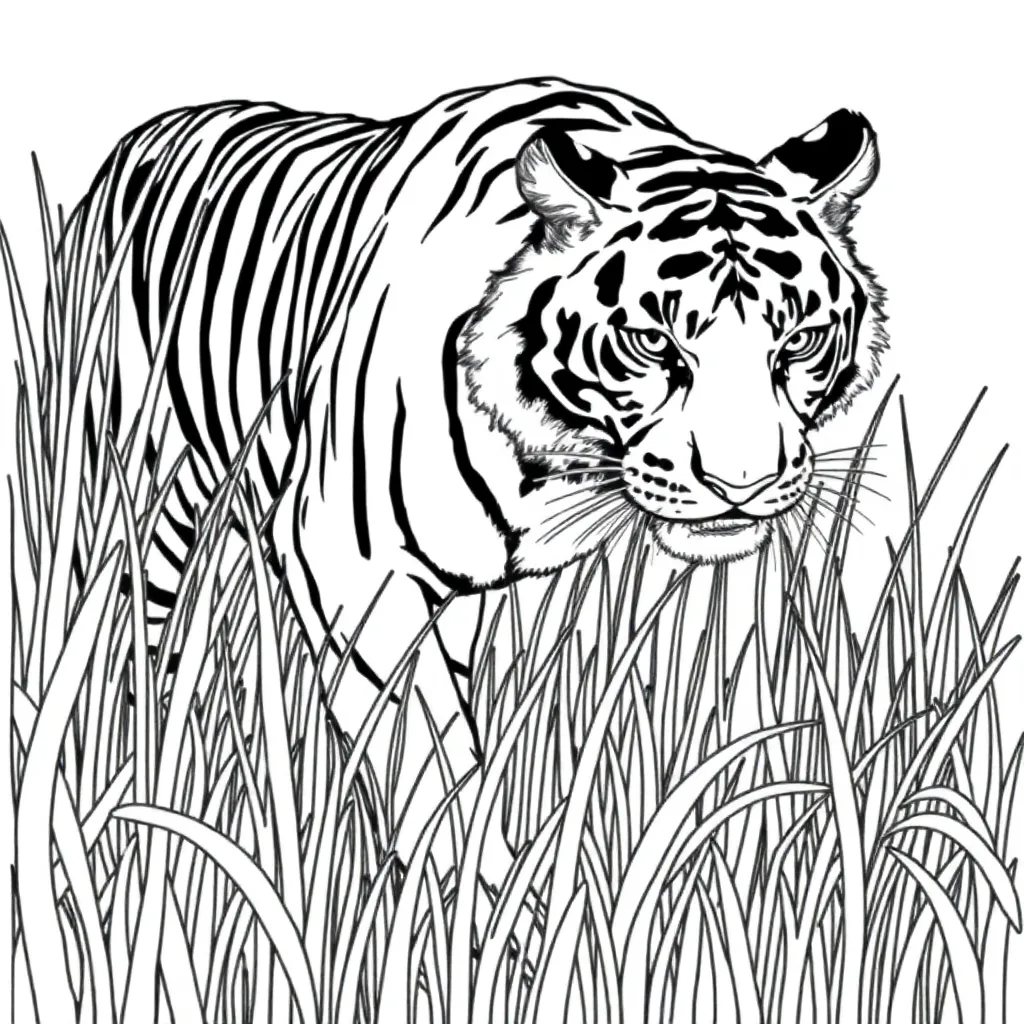 Tiger coloring page