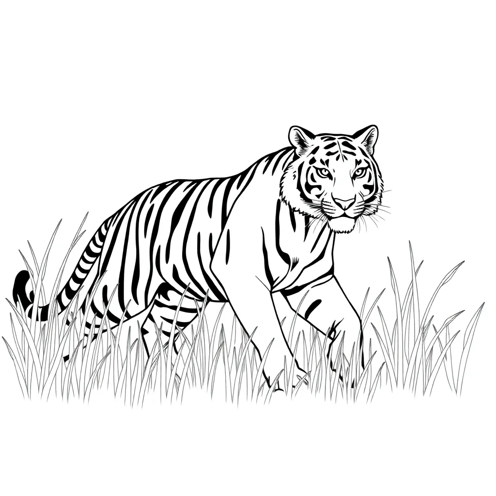 Tiger coloring page