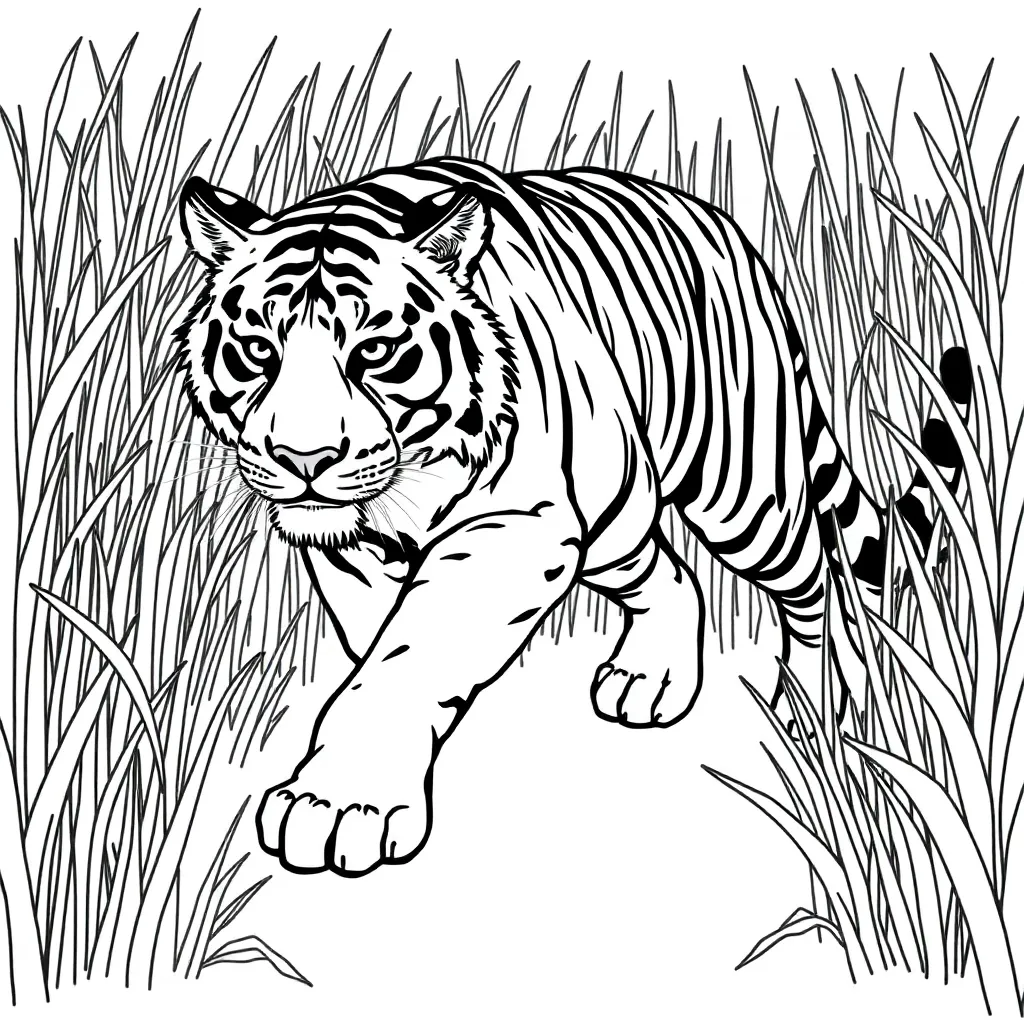 Tiger coloring page