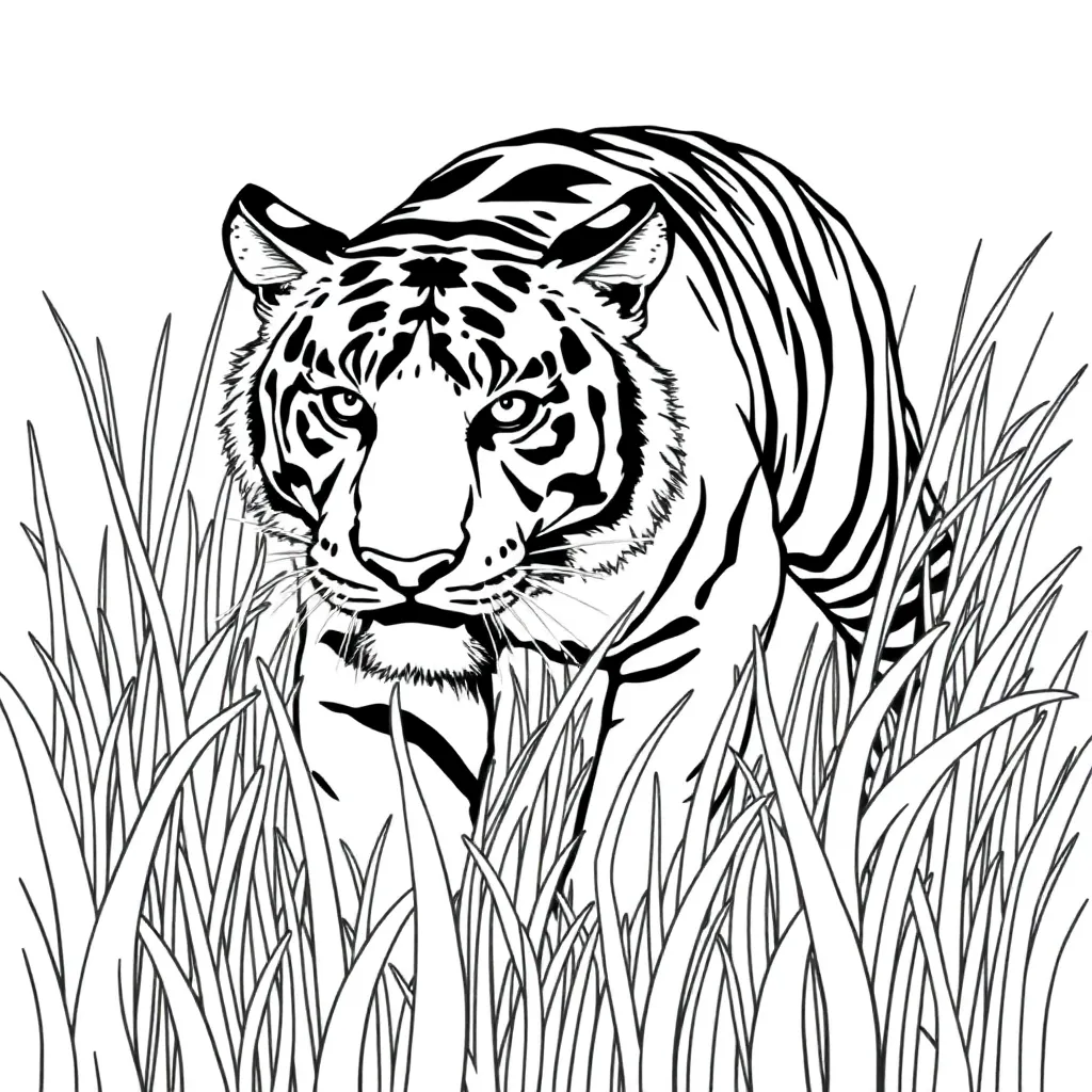 Tiger coloring page