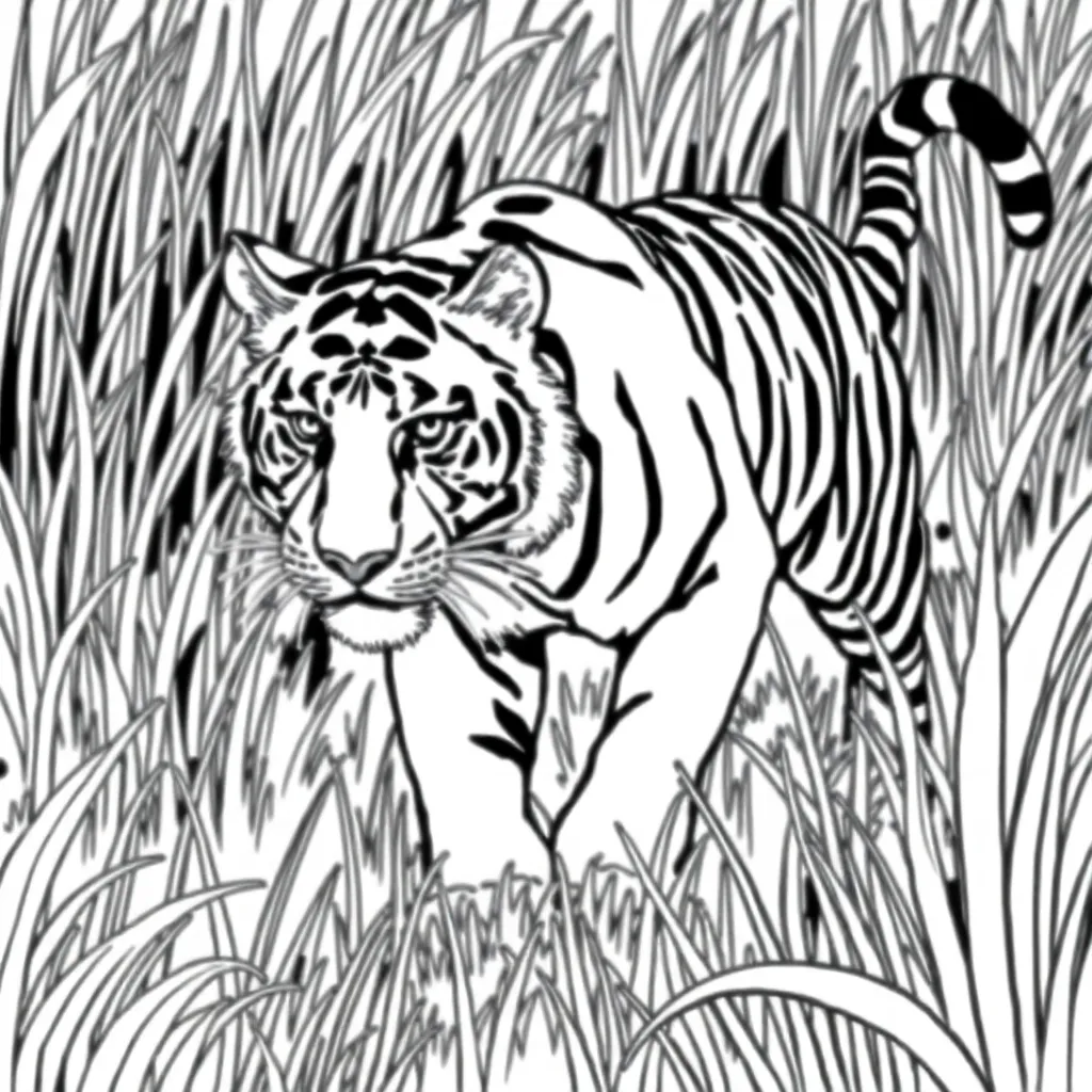 Tiger coloring page