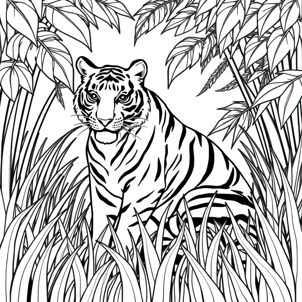 Tiger coloring page