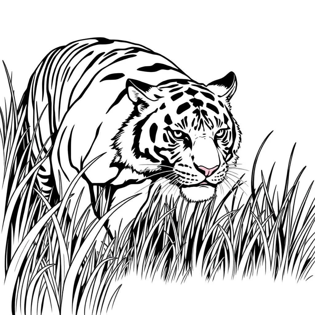 Tiger coloring page