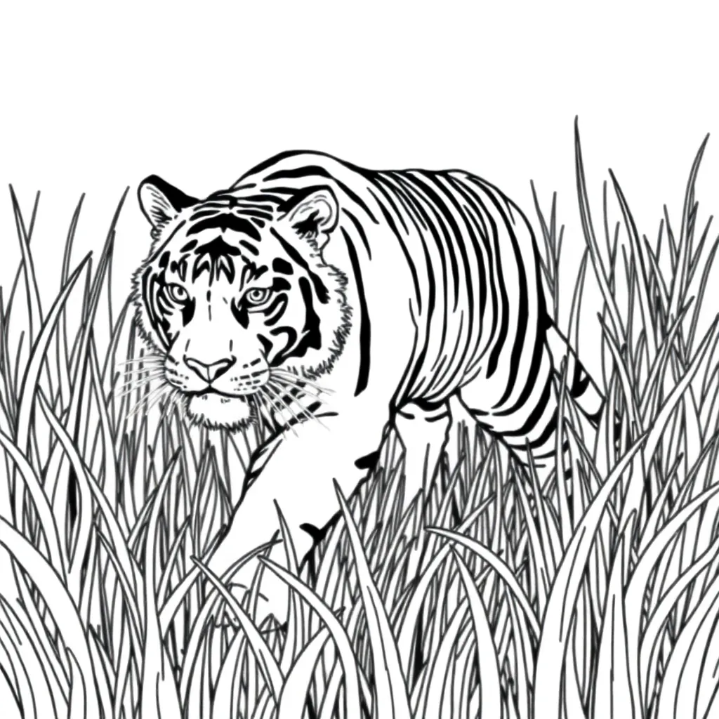 Tiger coloring page