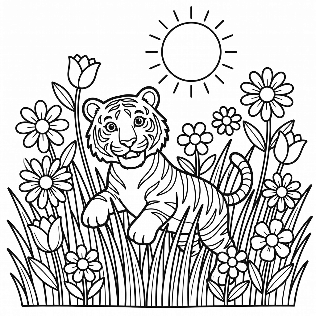 Tiger coloring page