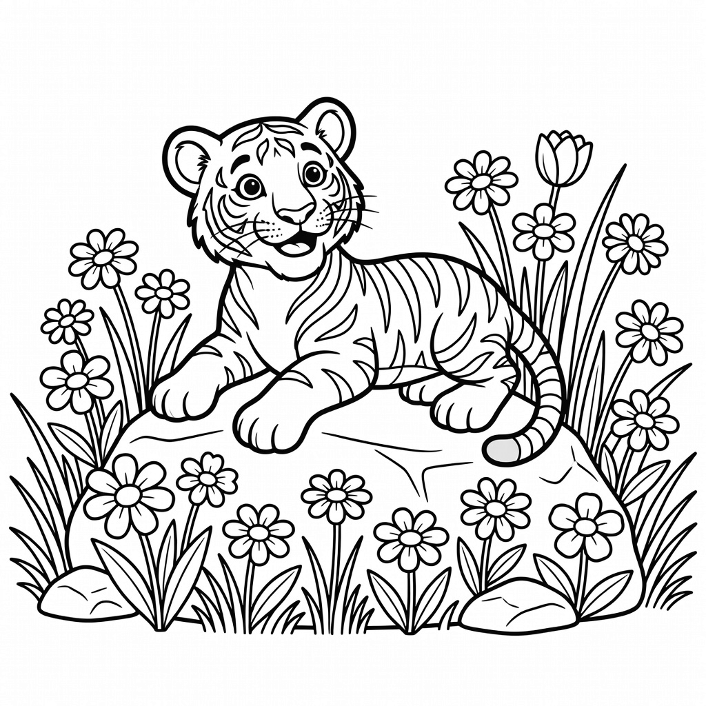 Tiger coloring page