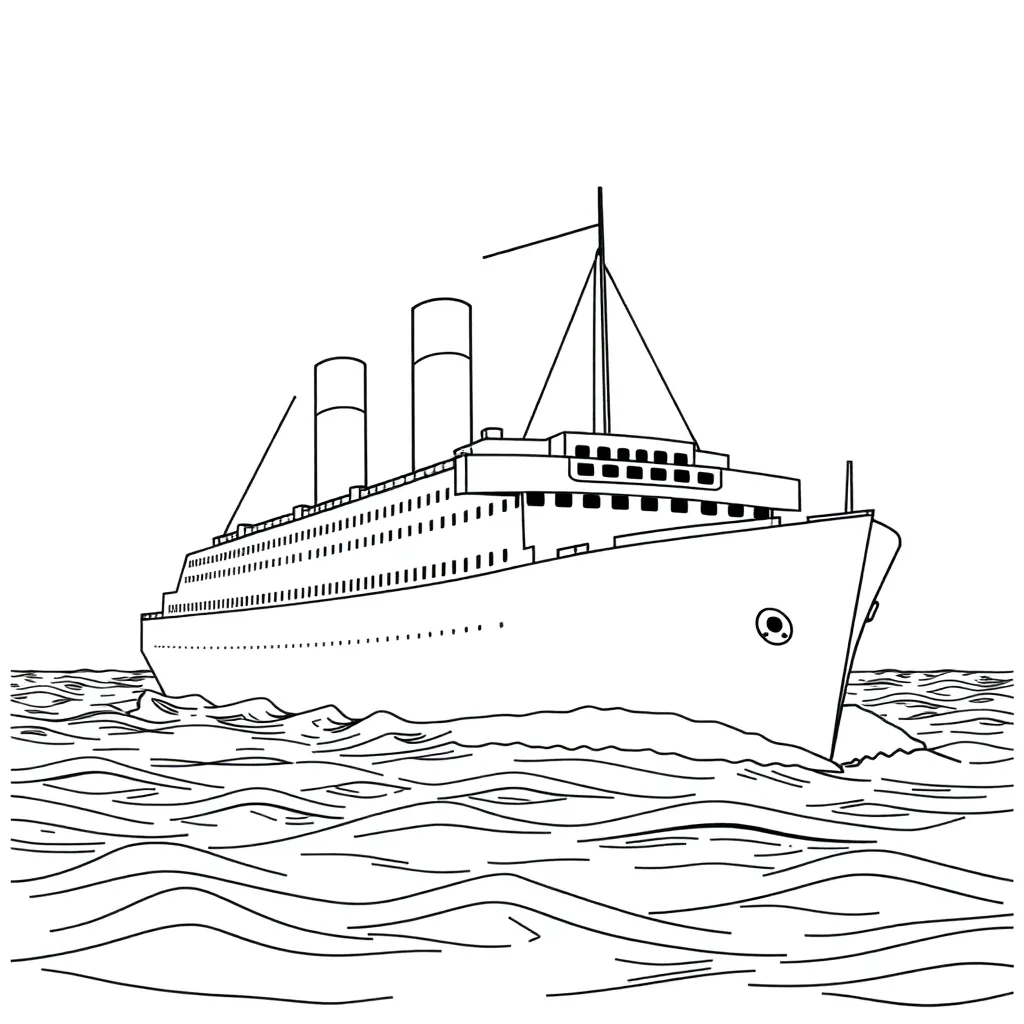 Titanic coloring page