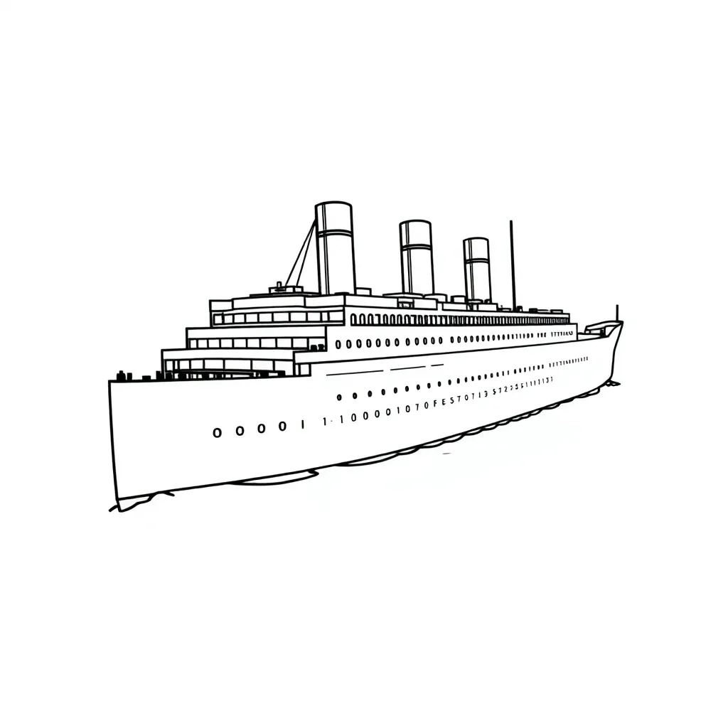 Titanic coloring page