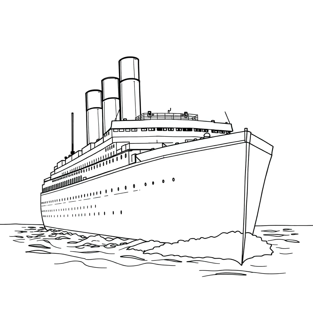 Titanic coloring page