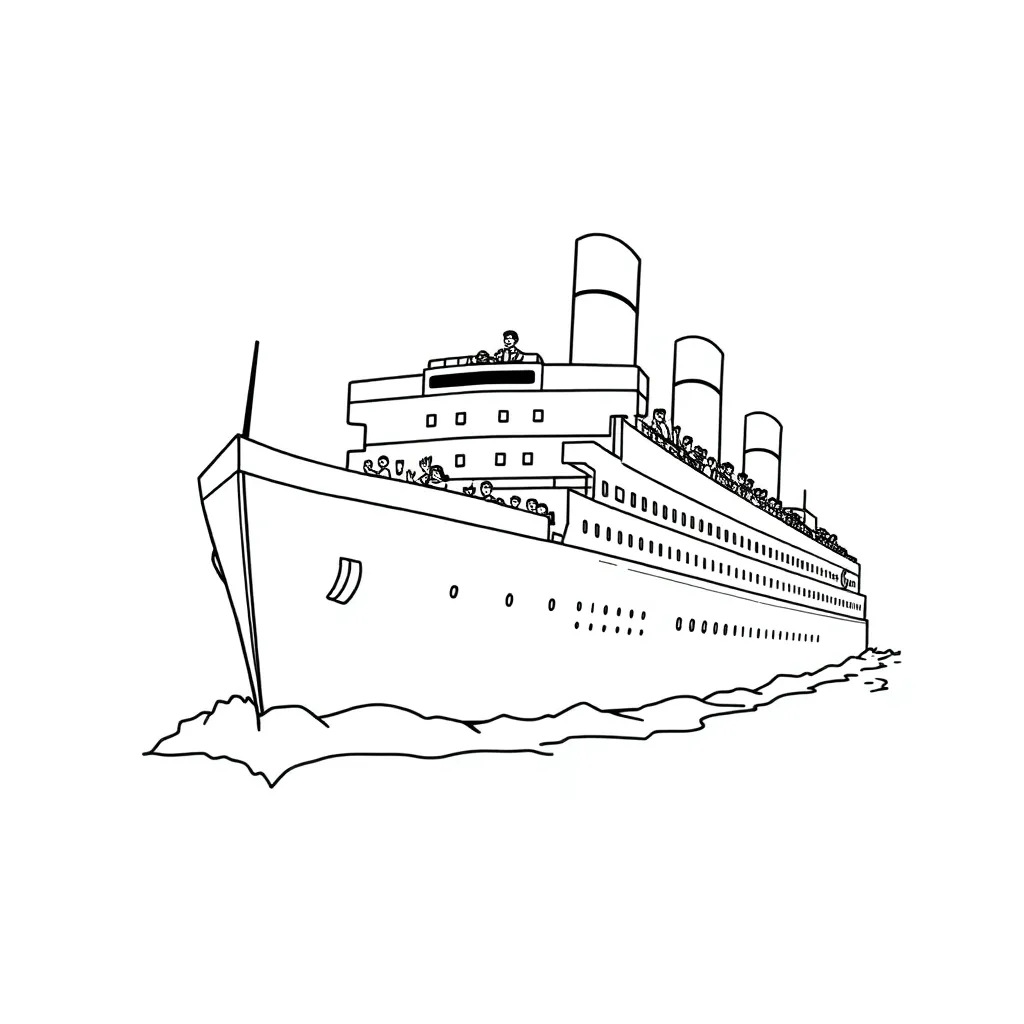 Titanic coloring page