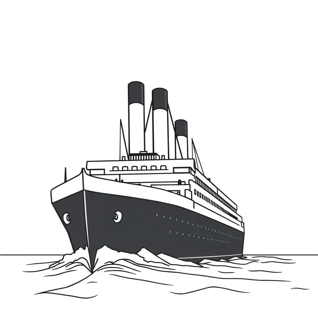 Titanic coloring page