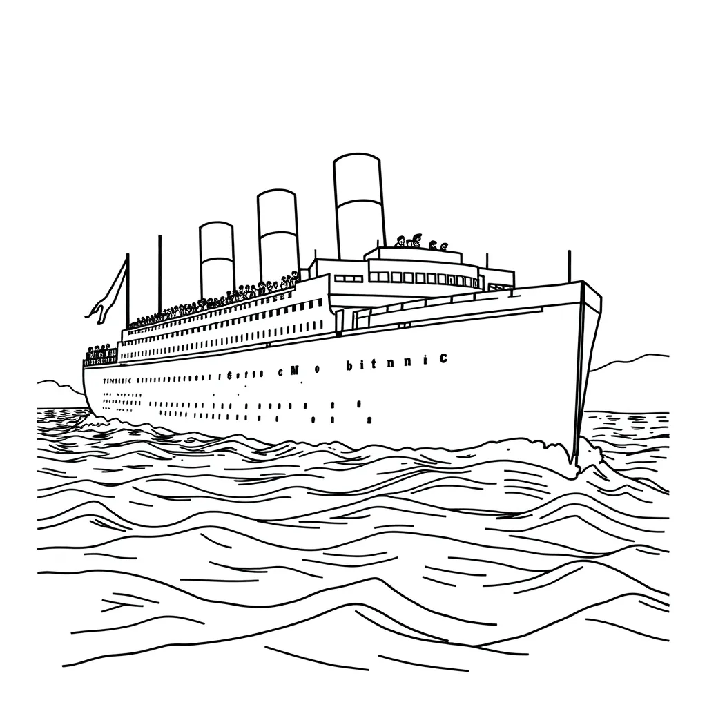 Titanic coloring page