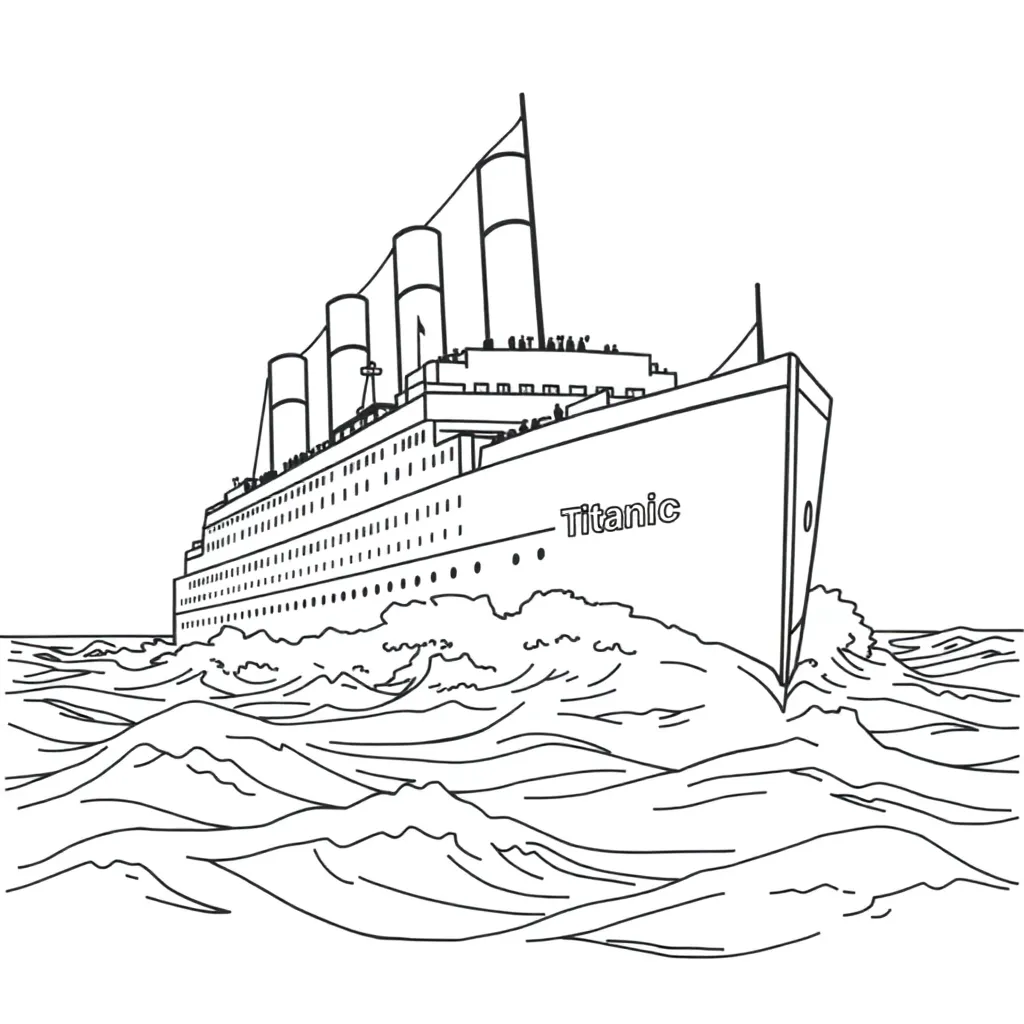 Titanic coloring page