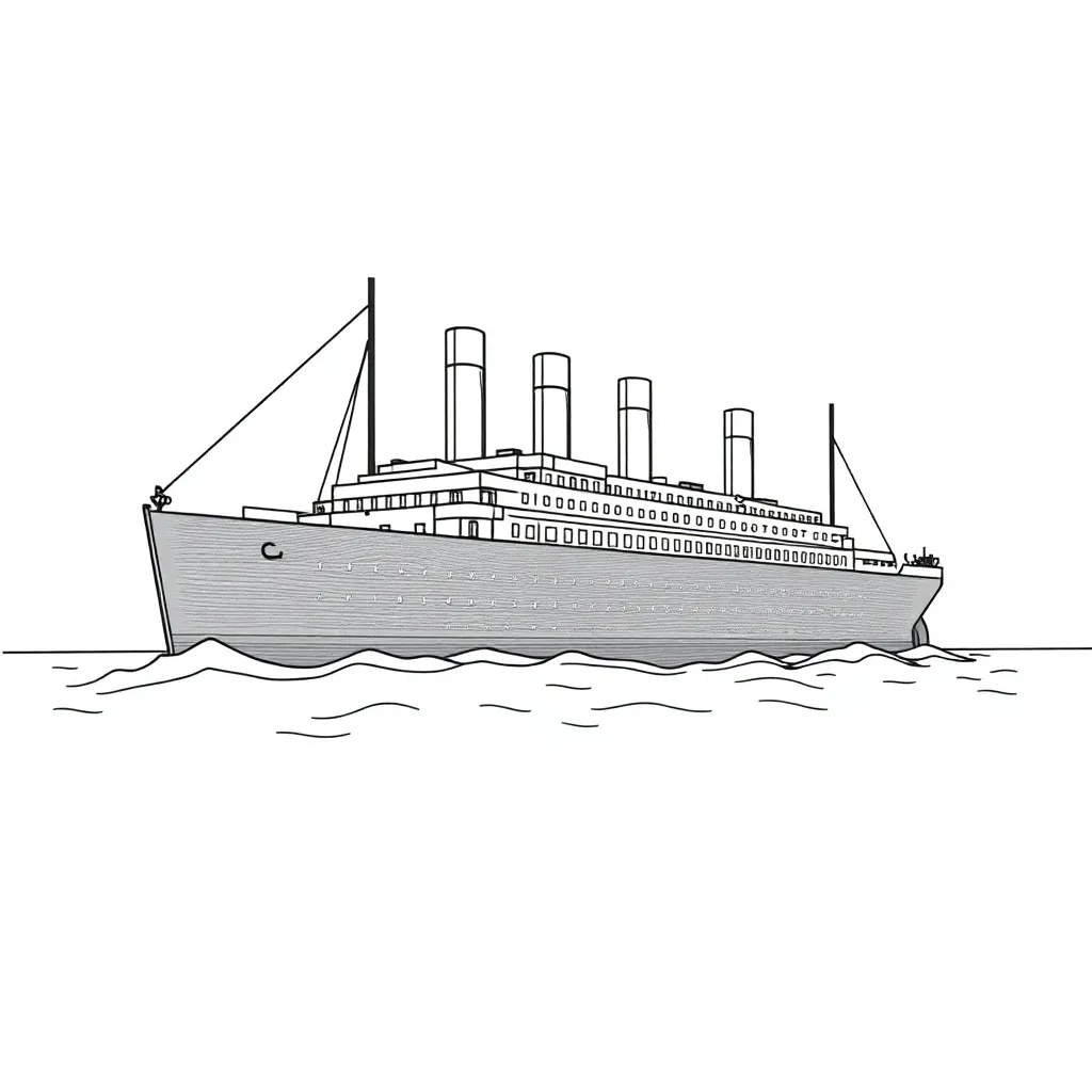 Titanic coloring page