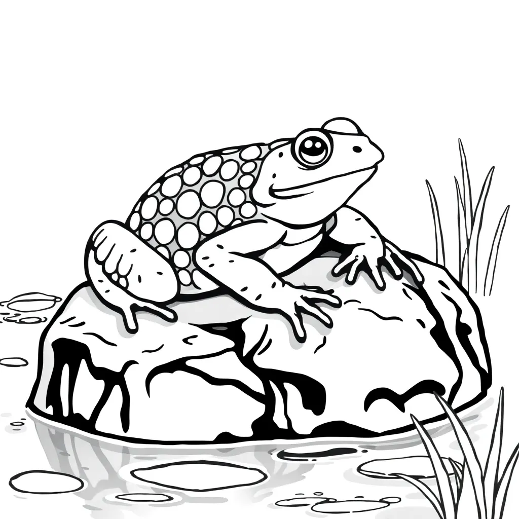 Toad coloring page