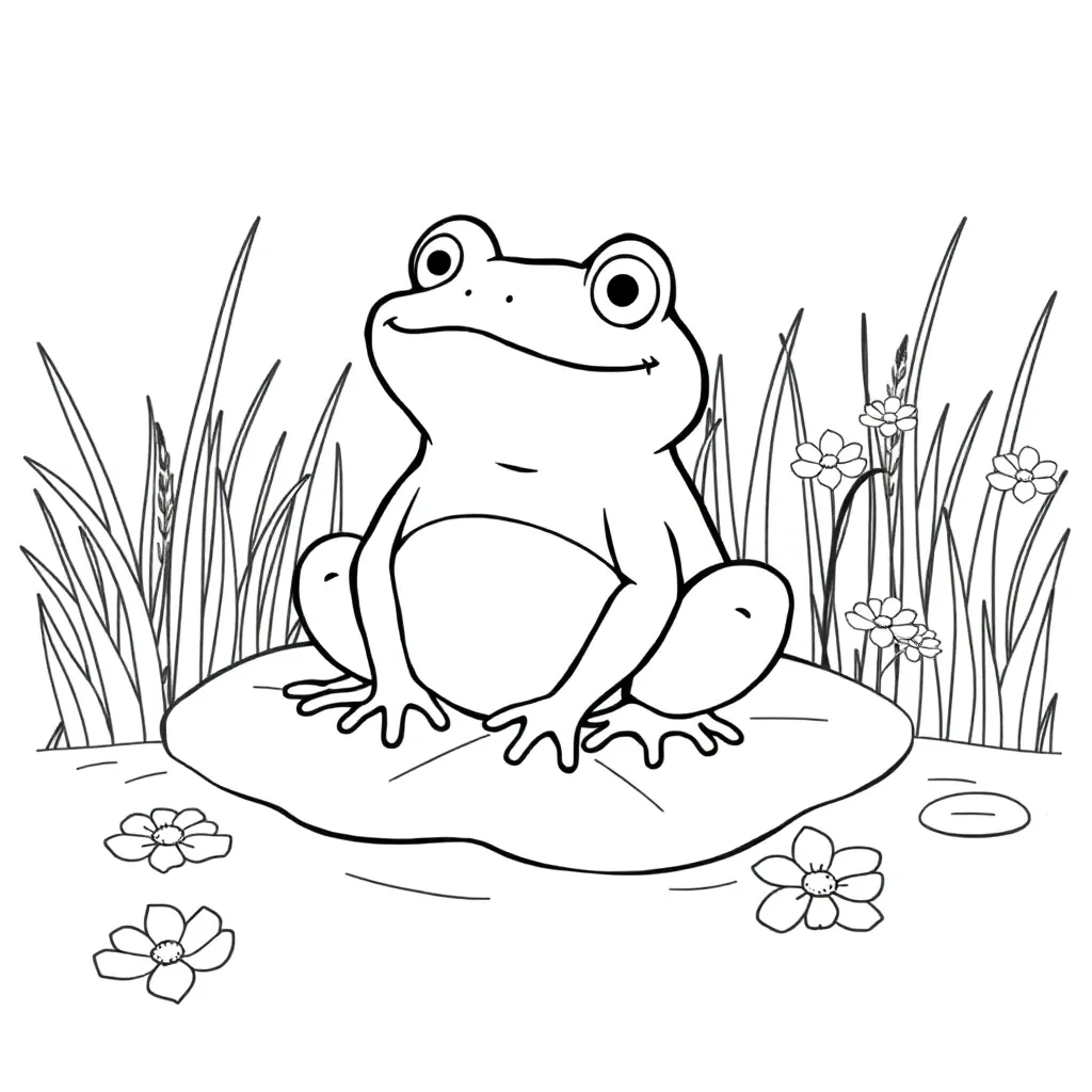 Toad coloring page