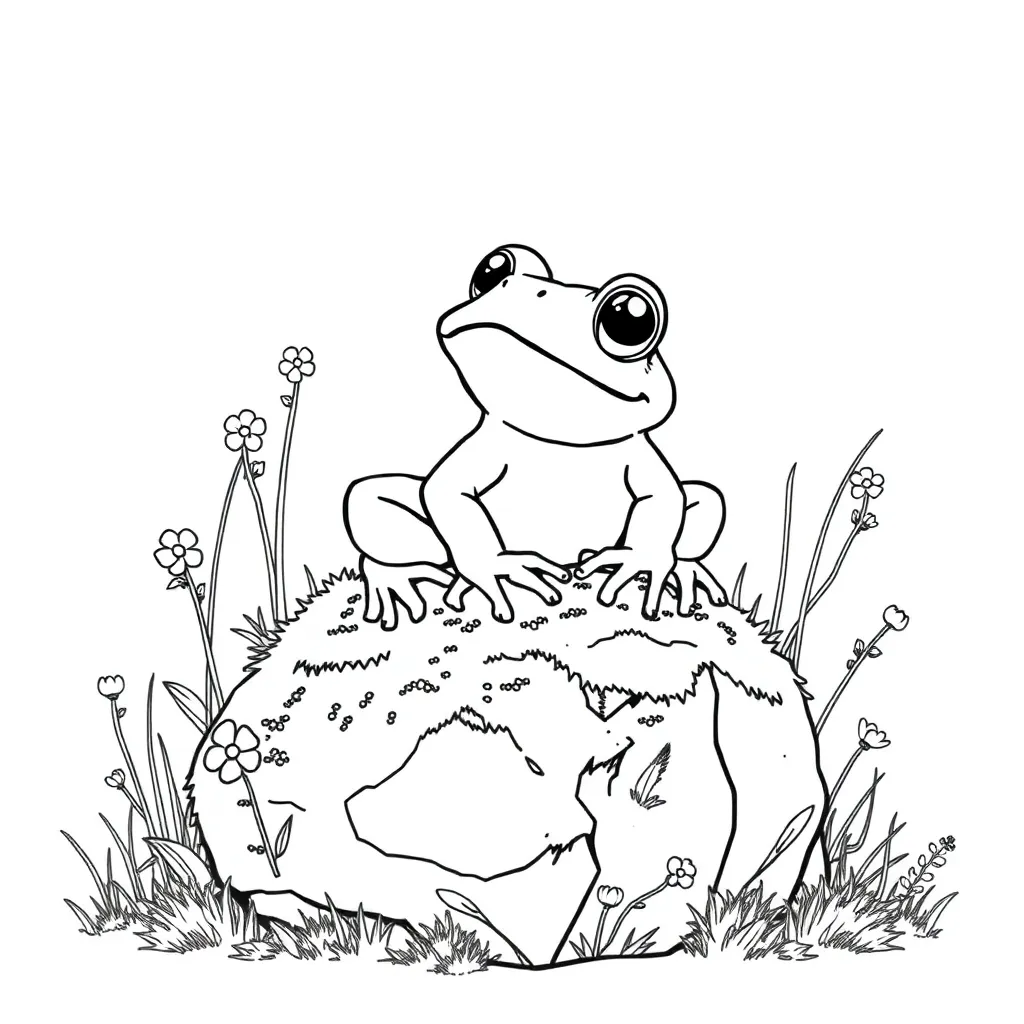 Toad coloring page