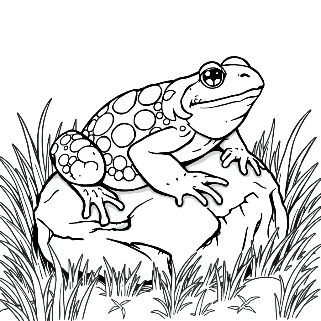 Toad coloring page