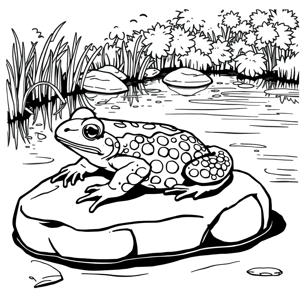 Toad coloring page