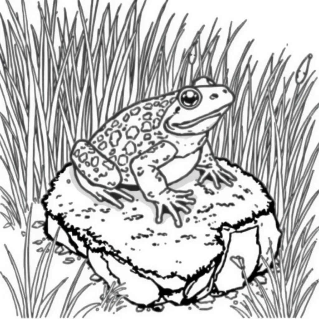 Toad coloring page