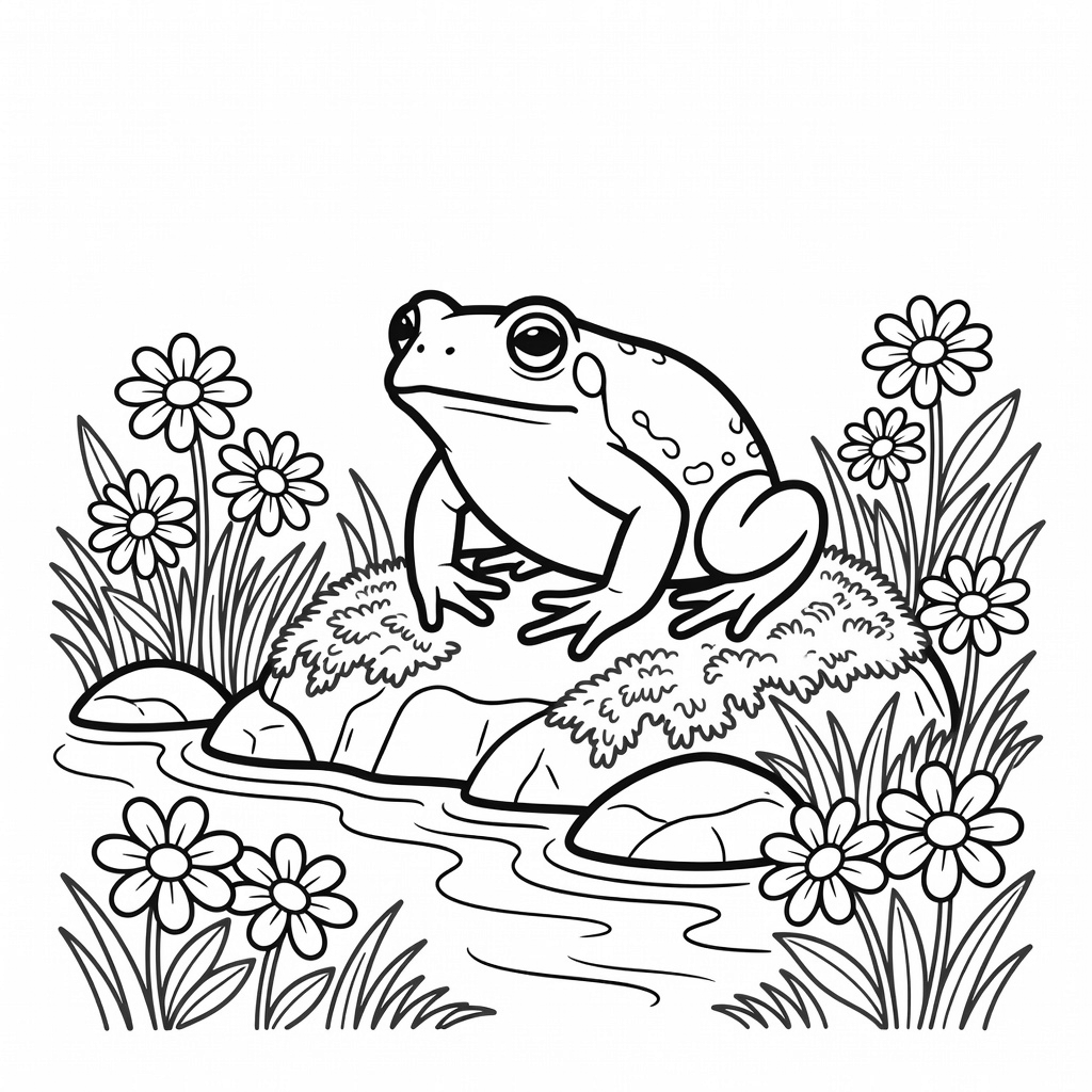 Toad coloring page