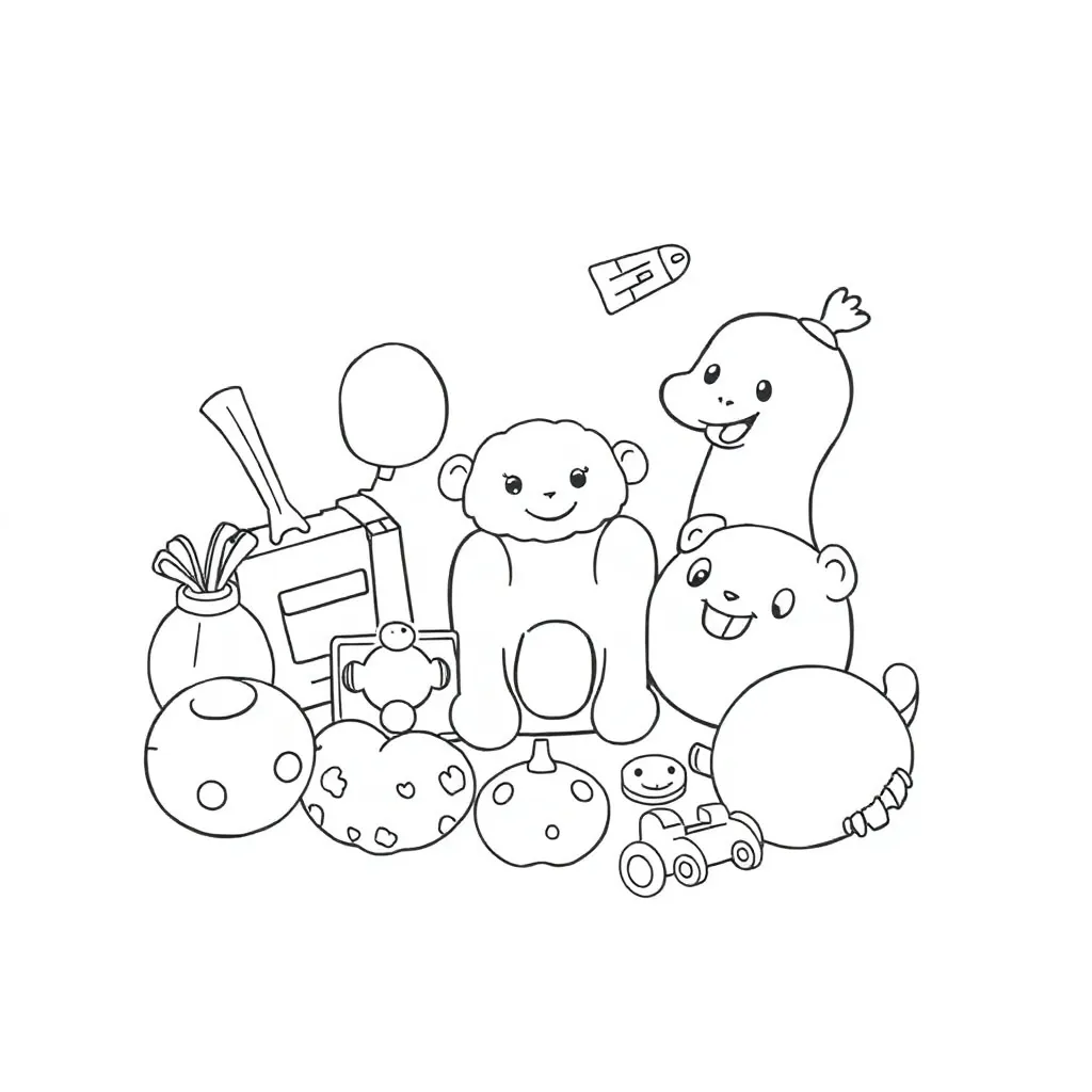 Toys coloring page