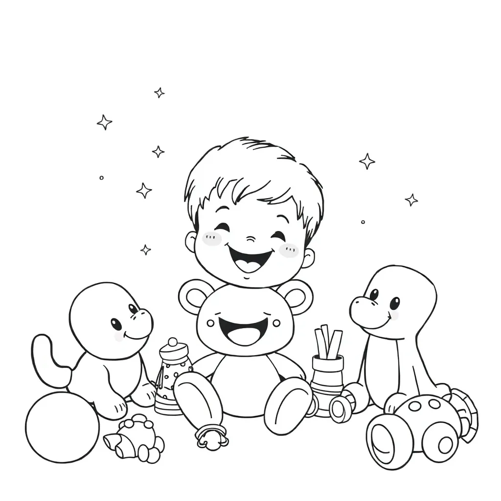 Toys coloring page