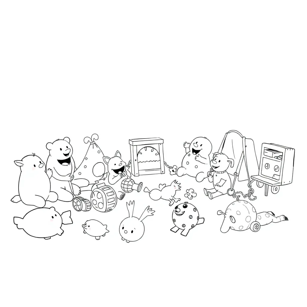 Toys coloring page
