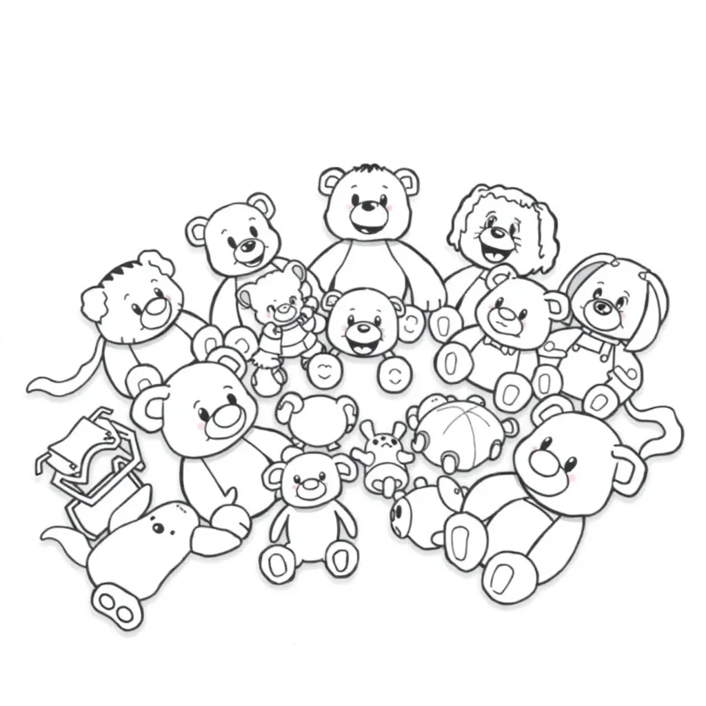 Toys coloring page