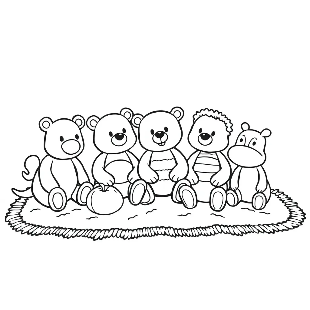 Toys coloring page
