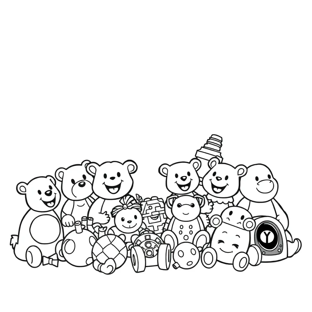 Toys coloring page