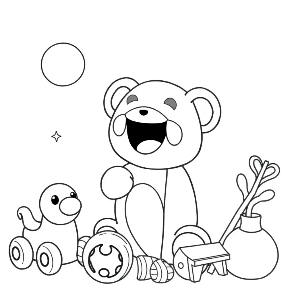 Toys coloring page