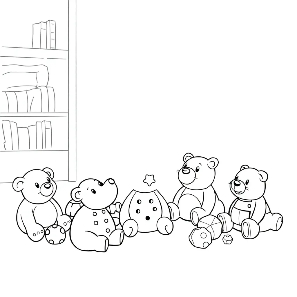 Toys coloring page