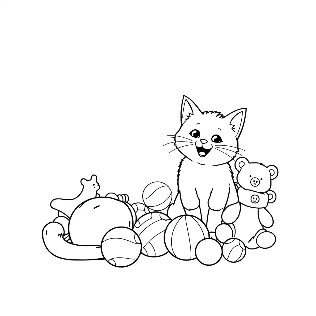 Toys coloring page