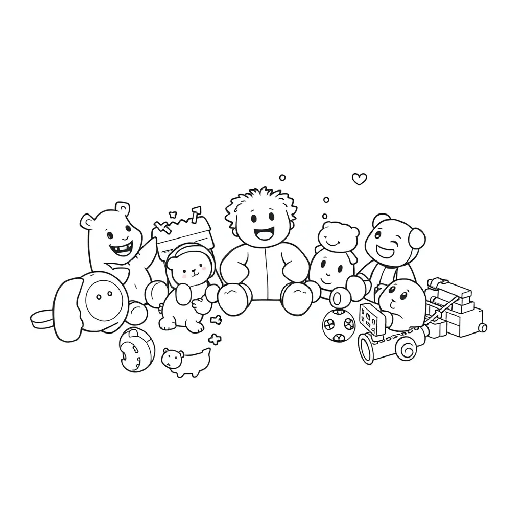 Toys coloring page