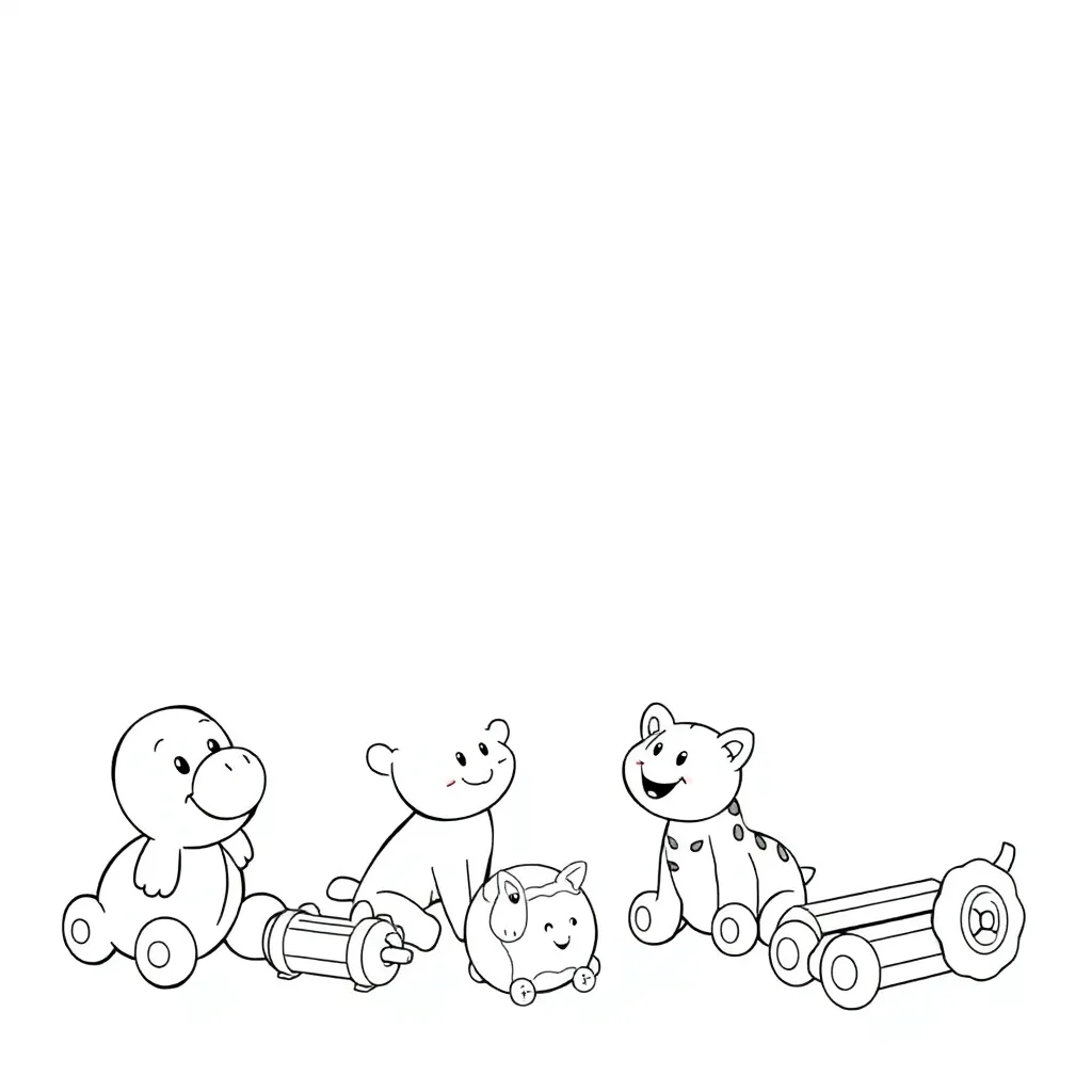 Toys coloring page