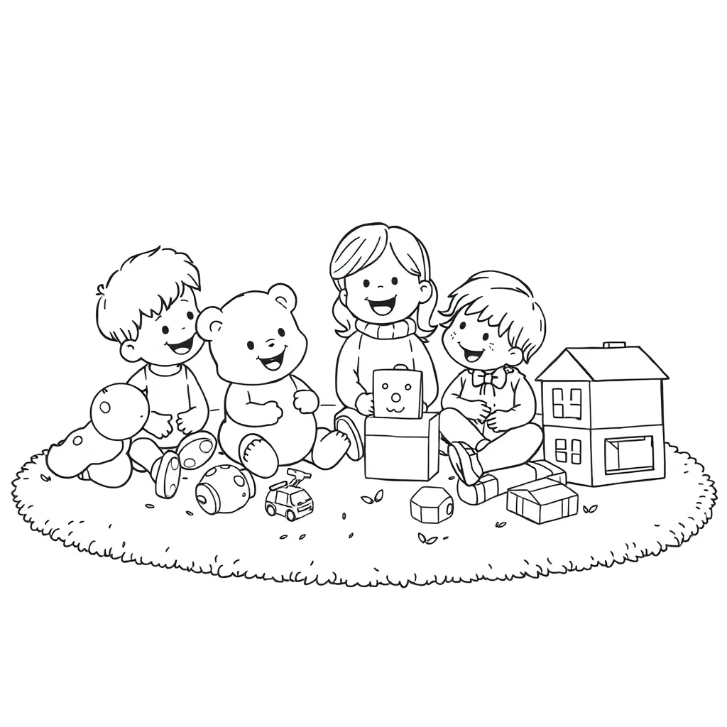 Toys coloring page