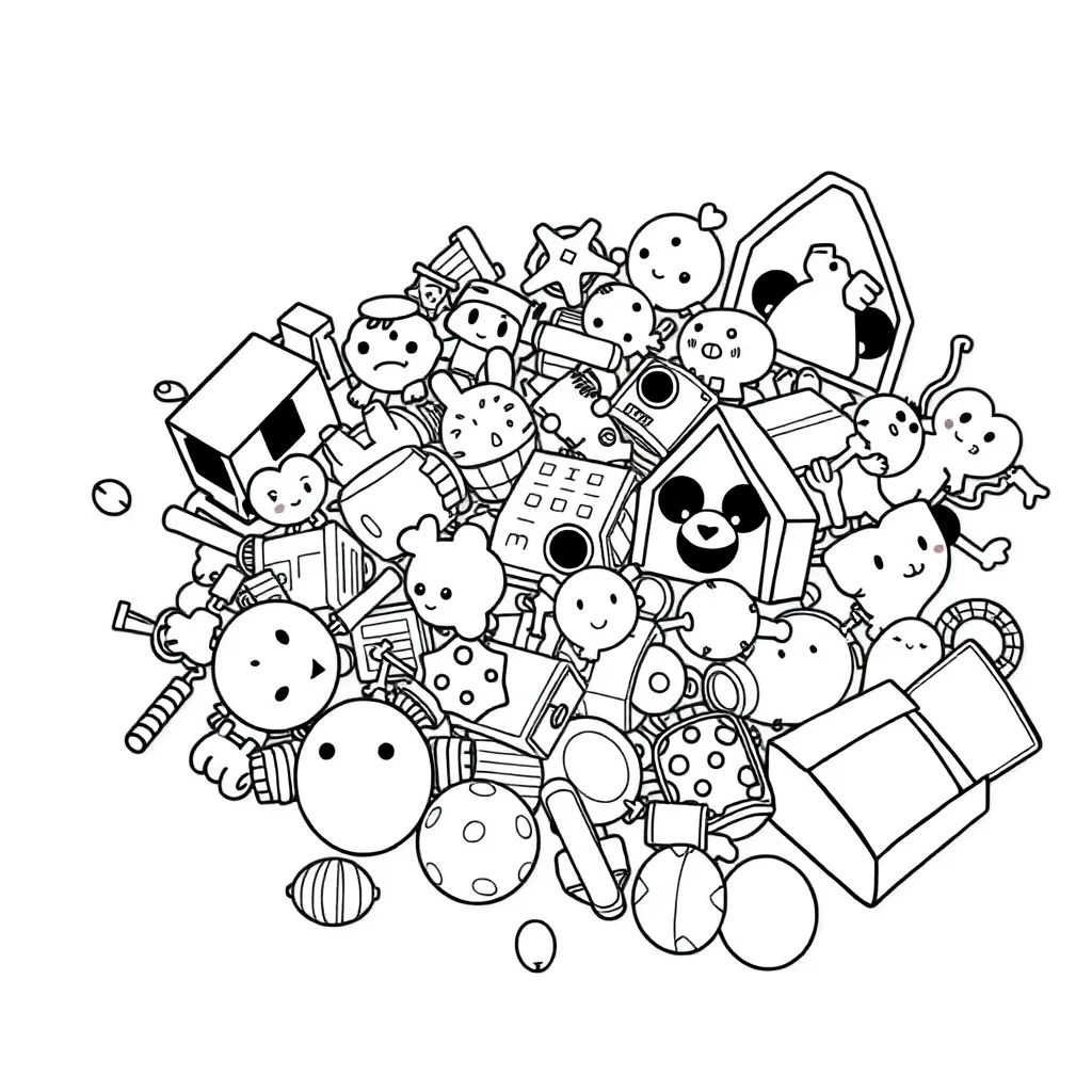 Toys coloring page